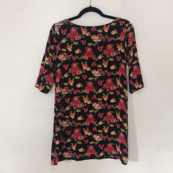 VINTAGE Mini Shift Dress Tropical Print US XS / S - Picture 3 of 3